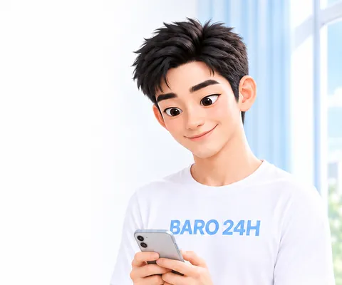 친근하게 웃으며 이야기를 듣는 20대 남성 3D 인물